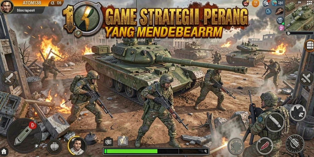 Tampilan gameplay seru di <strong>ATOM138</strong>, strategi perang yang mendebarkan.