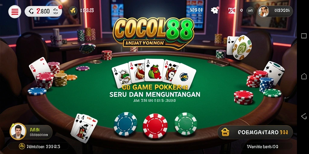 Tampilan screenshot COCOL88 yang menakjubkan saat bermain Poker.