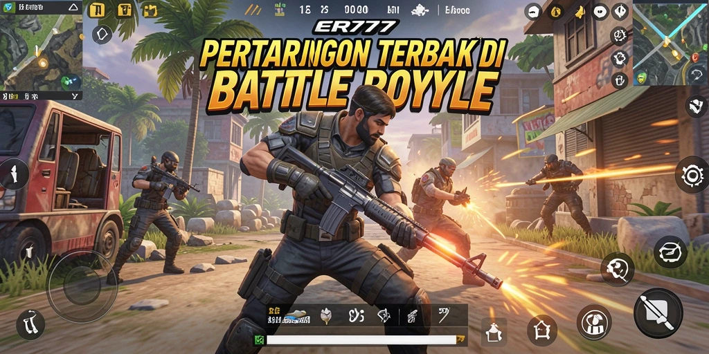 Tampilan gameplay menarik dalam pertarungan Battle Royale.
