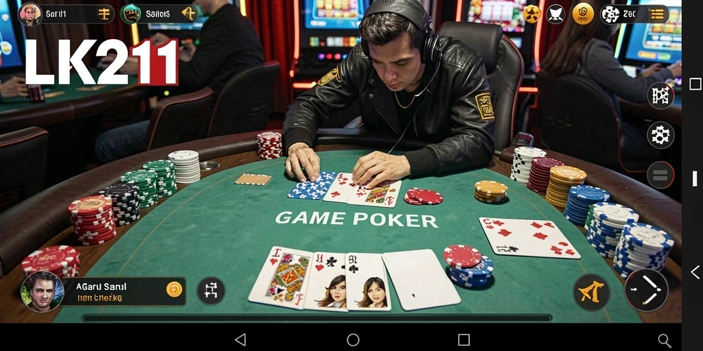 Tampilan gameplay Poker yang menarik dan interaktif.