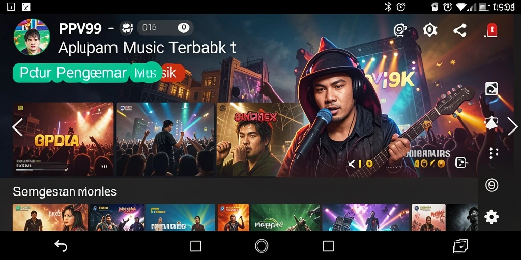 Tampilan gameplay PPV99 dengan fitur musik interaktif.