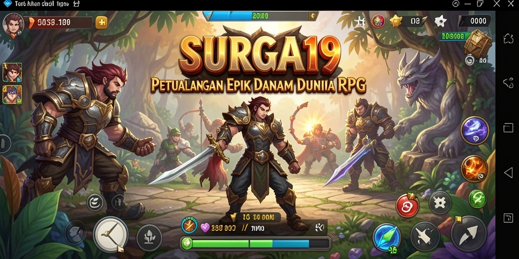 Tampilan gameplay SURGA19 menampilkan petualangan seru dalam dunia RPG yang menawan.