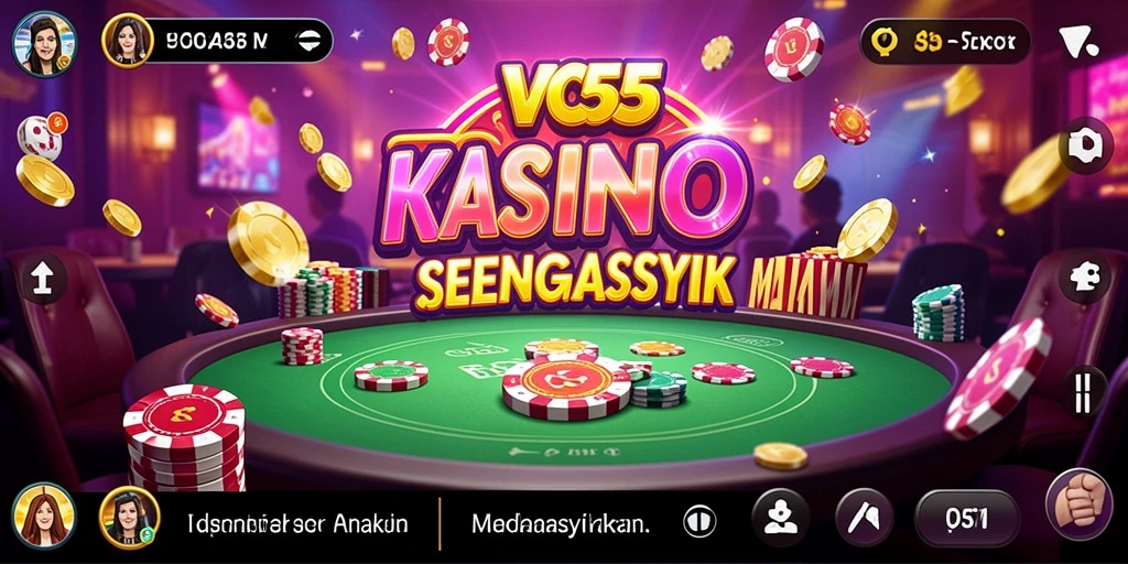 Tampilan gameplay Kasino yang menarik dan interaktif di VC55.
