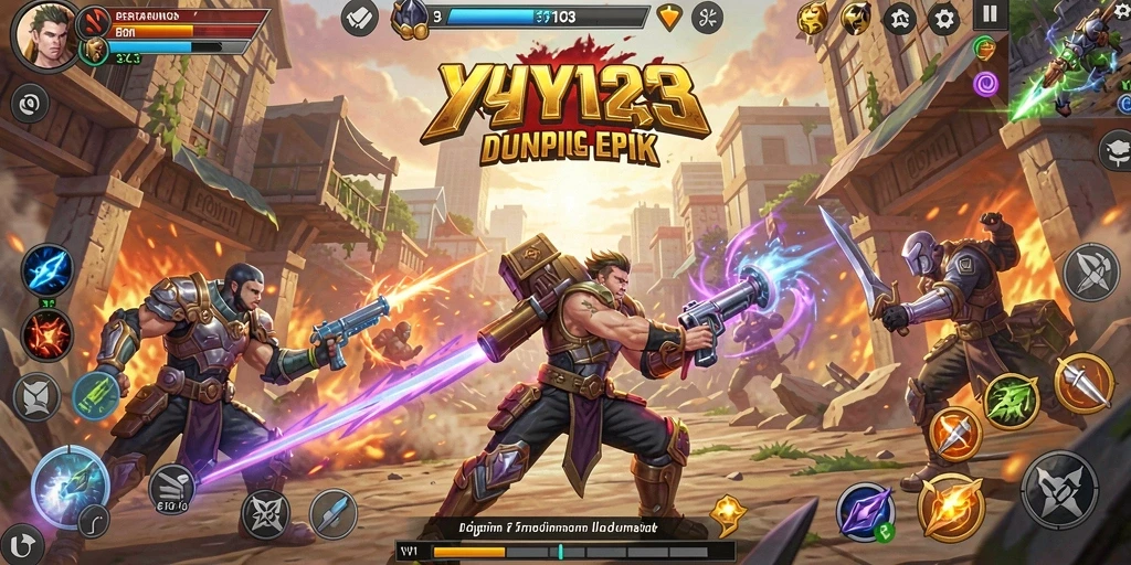 Tampilkan gameplay mendebarkan dari pertarungan YY123.