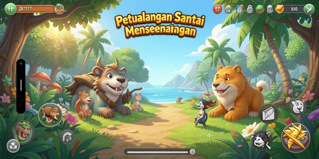 Tampilan gameplay ZK1177 yang penuh warna dan mengasyikkan.